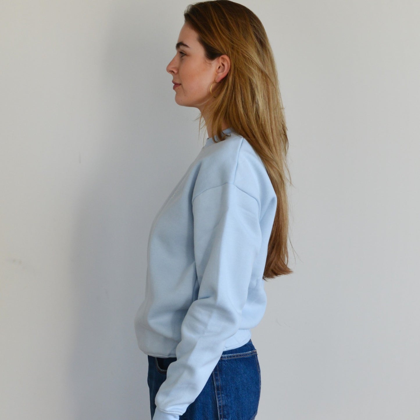 The Essential Crewneck Light Bue