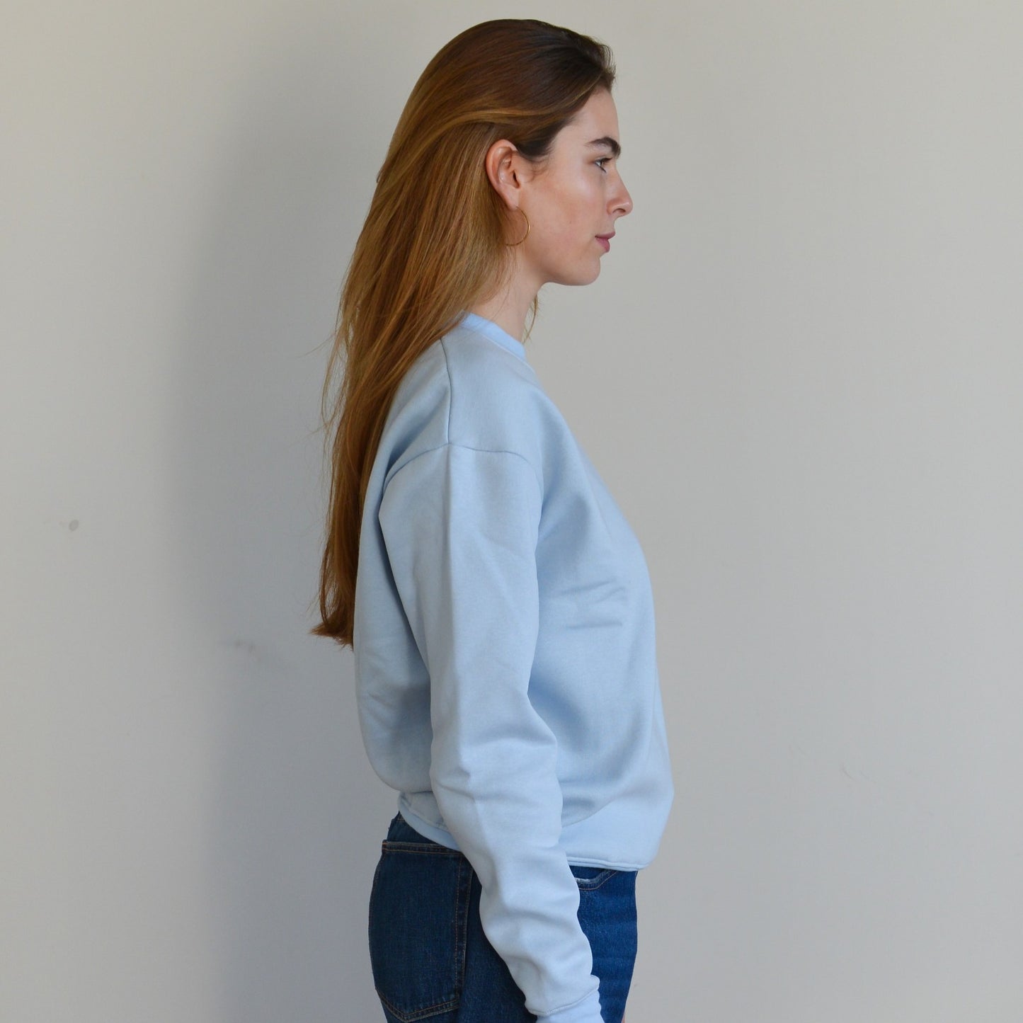 The Essential Crewneck Light Bue